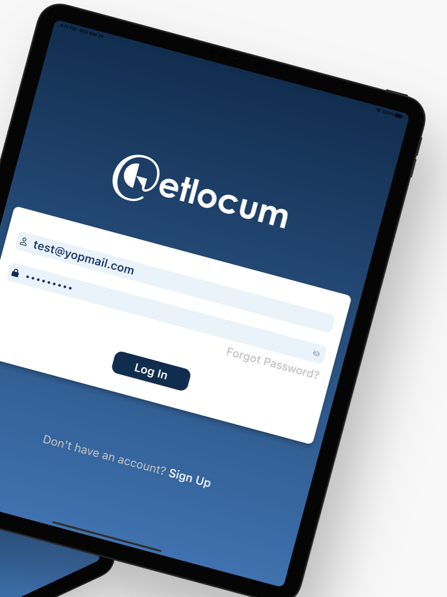 GetLocum: Healthcare Staffing Platform Screen 1